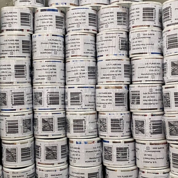 2024 Forever 60 Rolls Holiday use GOOD (6000 pieces) - Picture 2 of 3